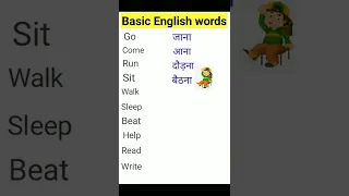 Basic English words meaning#spokenenglish #englishwords