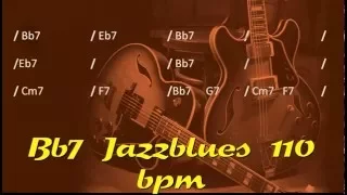 Bb7 jazzblues Backing Track 110 bpm