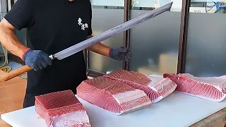 Sliced $30,000 Luxurious Sashimi - Use Sword To Cut Giant Bluefin Tuna