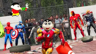 SHINCHAN Became GOD AVENGER And Fight With Zombie Virus in GTA5 || Part - 4 || GTA5 Mods