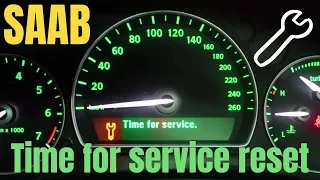 How To Reset Time For Service SAAB 9-3 2007-2011