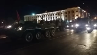 Проезд военной техники. Репетиция парада Победы 2017