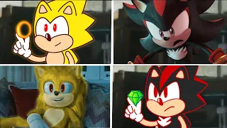 Sonic The Hedgehog Movie SUPER SONIC vs SHADOW Uh Meow All Designs Compilation