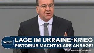 PUTINS KRIEG: Lage in Ukraine! Verteidigungsminister Boris Pistorius wird im Bundestag deutlich