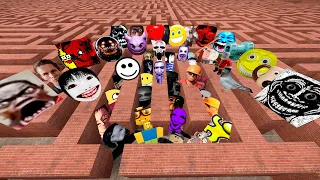 Too Much Nicos Nextbots in Maze Garry's Mod