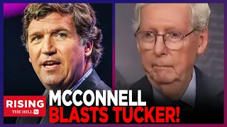 Mitch McConnell BLAMES Tucker Carlson For Ukraine Funding DELAY, Says Fox Was RIGHT To FIRE Him