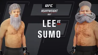 OLD Bruce Lee vs OLD sumo japan wrestling (EA Sports UFC 4)