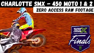 450 Mains Raw Footage SMX Round 1 Charlotte Motor Speedway Moto 1 & 2