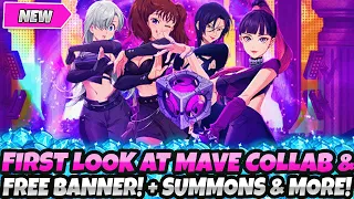 *FIRST LOOK AT MAVE COLLAB & FREE BANNER* + SUMMONS, GAMEPLAY, ANIMATIONS & MORE! (7DS Grand Cross)