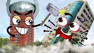 Demolition by Thor Hammer Mjolnir | Heavy Equipment Machines Working | Woa Doodland | Tik Tok