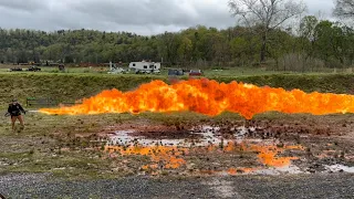 WW2 Flamethrower throwing liquid Freedom