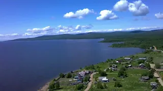 Поселок Чля . Озеро Чля . Съёмки с птичьего полёта