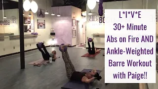 Ab AND Barre workout with Paige!!