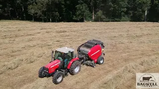 Baling With Both Round Balers Massey An Claas