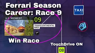 Asphalt 9 - Ferrari Career - Race 9 - Win Race - Transcontinental Race, US Midwest - TD Route