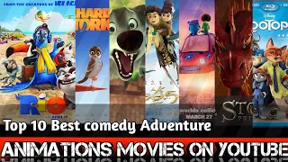 Top 10 Best adventure comedy animation movies | available on YouTube Hindi