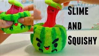 DIY Watermelon squishy w/slime