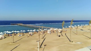 Albatros Sea World Hotel Marsa Alam beautiful Sea and Pool View from the sky bar 4K