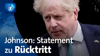 Großbritannien: Statement von Premierminister Johnson zu Rücktritt