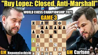 WORLD CHESS CHAMPIONSHIP 2021 | Ian Nepomniachtchi VS Magnus Carlsen | Game 3