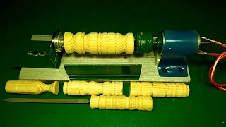 How to Make 12 Volt Mini Wood Lathe Machine Easy Homemade Project 2018