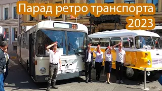 Retro Transport Parade in St. Petersburg. May, 2023.