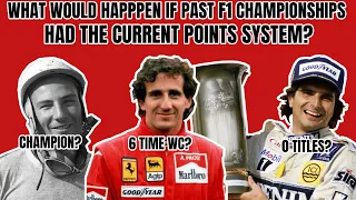 ALL F1 CHAMPIONS WITH THE CURRENT F1 POINTS SYSTEM