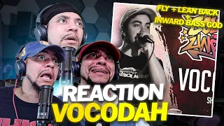 TRIPLE REACTION!!! Vocodah - Fly, Lean Back & Inward Bass God (LIVE REACTION)