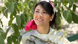 Cooking Trout Fish On Campfire & Iranian Herb Pilaf (Sabzipolo Ba Mahi)🔥 Iran Country Life