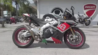2016 Aprilia RSV4 RF with SC Project Exhaust at Euro Cycles of Tampa Bay