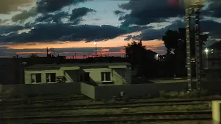 Прибытие на ст. Лихая из окна поезда №36 Санкт-Петербург - Адлер