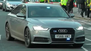 UNMARKED AUDI - London Police, Ambulances and Fire Engines Responding