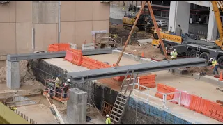 IAH Terminal Redevelopment Program | Installation of 85,000-pound steel beams