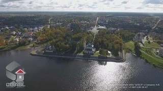 Аэросъемка города Углич (панорама)