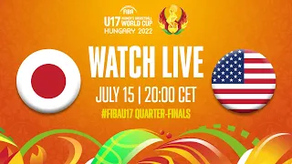 Full Basketball Game | QUARTER-FINALS: Japan v USA | FIBA U17 Women's Basketball World Cup 2022