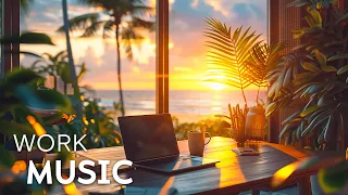 Work Jazz Music | Happy Morning Seaside Jazz Music to Focus & Study