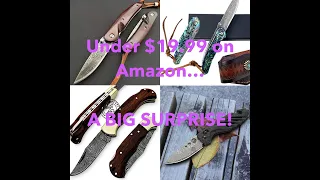 The 5 Best Damascus Folding Knives under $19.99 on Amazon… one big surprise!