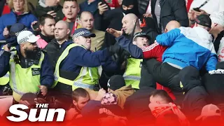 Hungary fans clash with cops at Wembley riot