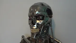 The Terminator T-800 endoskeleton life size bust from Sideshow