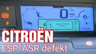 Citroen Grand C4 Picasso - Fehlermeldung ESP/ASR defekt | Automatische Feststellbremse | Sensor?!