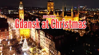 Gdansk at Christmas - 4K drone video