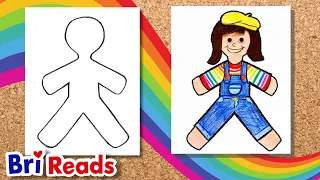 PAPER DOLL CRAFT | Easy Paper Craft for Kids | Craft and Create with Bri Reads