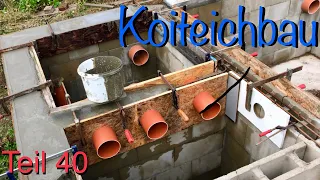 Teichbau Koiteichbau Teil 40 Verrohrung der Biofilterkammer Ringanker 2.0