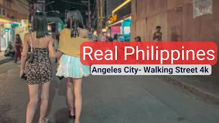 Real Walking Street scenes in Angeles City Philippines - DJI pocket 3 4k60 walking tour