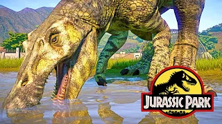 Todd Marshall Spinosaurus vs GODZILLA, Chaos T-REX, Malusaurus Fight 🌍 JURASSIC WORLD EVOLUTION