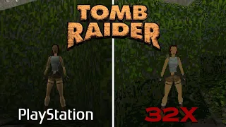 Tomb Raider [1996] PS1 vs Sega 32X (Graphics Comparison)