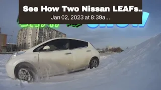 See How Two Nissan LEAFs Charge After Being Deep Frozen For Two Days