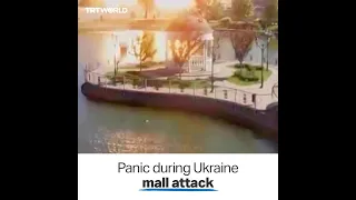 Moments of panic as missile hits Ukraine shopping mall