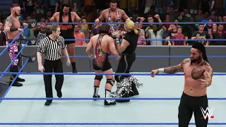 WWE SMACKDOWN! American Alpha, Heath Slater & Rhyno vs. Breezango & The Usos 03/28/2017