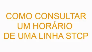 Consulta de horários de linhas